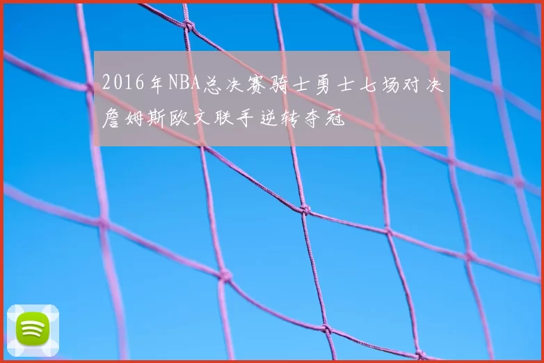 2016年NBA总决赛骑士勇士七场对决詹姆斯欧文联手逆转夺冠